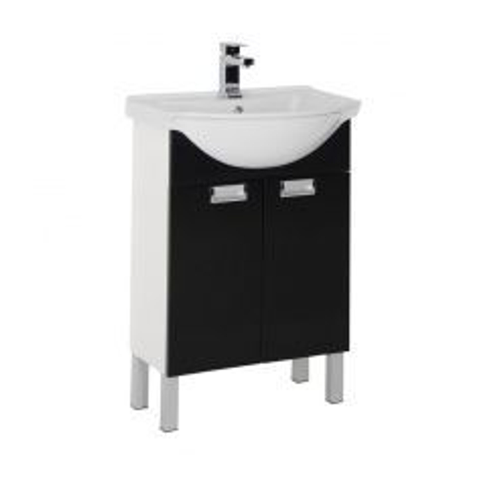 Тумба с раковиной Aquanet Адель 60 черный