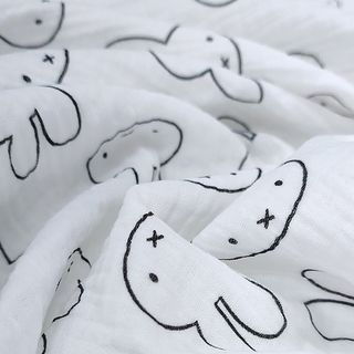 Муслин двухслойный "Зайки на молочном"