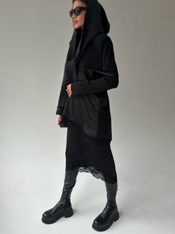 Юбка шелк MIDI (черный)