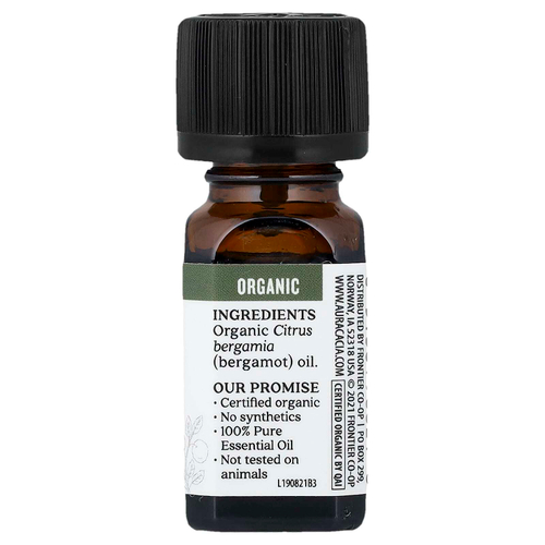 Aura Cacia, Чистое эфирное масло, органический бергамот, 7,4 мл (0,25 жидк. унции)