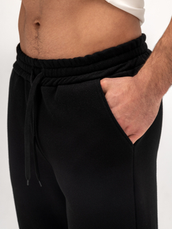 Брюки спортивные прямые теплые. Уголь