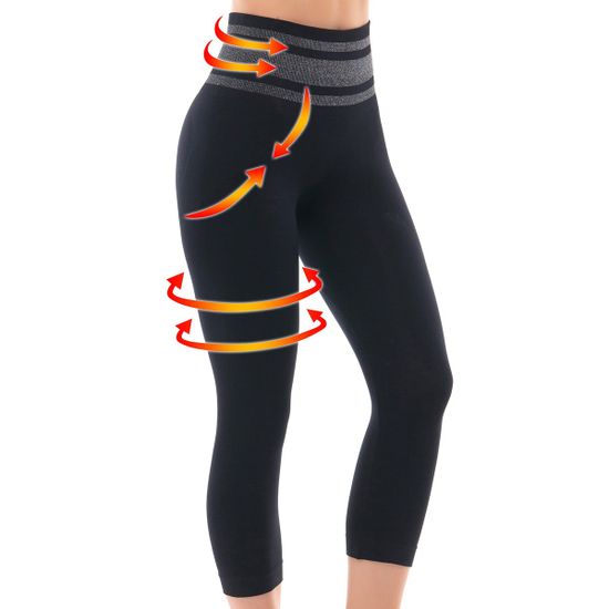 Корректирующие капри SANKOM Yoga BLACK SILVER