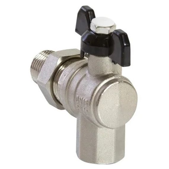 Кран VRT шаровой со сгоном угловой 1/2 бабочка купить в Москве и Московской области по низкой цене с доставкой по России — (2) Кран VRT шаровой со сгоном угловой 1/2 бабочка — (2)