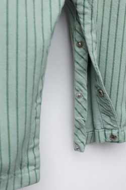 ZARA КОМБИНЕЗОН В ПОЛОСКУ ИЗ САРЖИ, ЦВЕТ МОРСКОЙ ВОЛНЫ