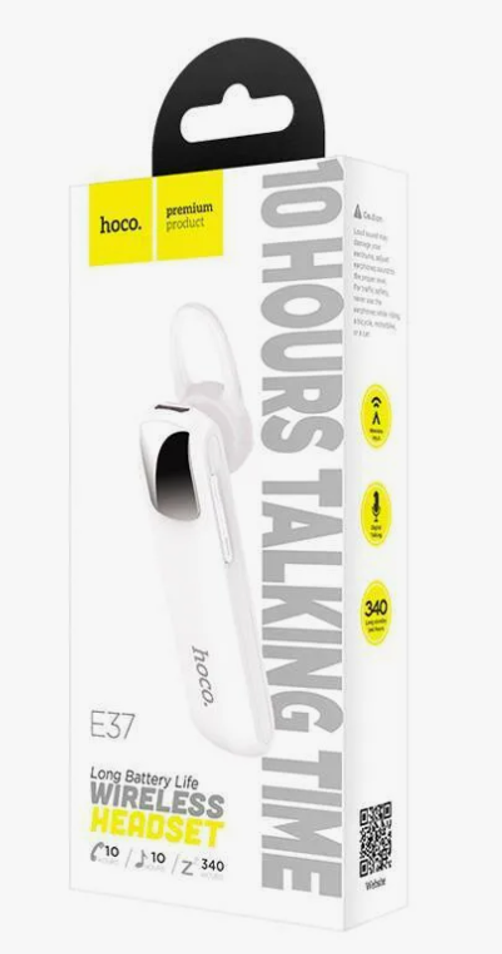 Блютуз-гарнитура hoco E37 (White)