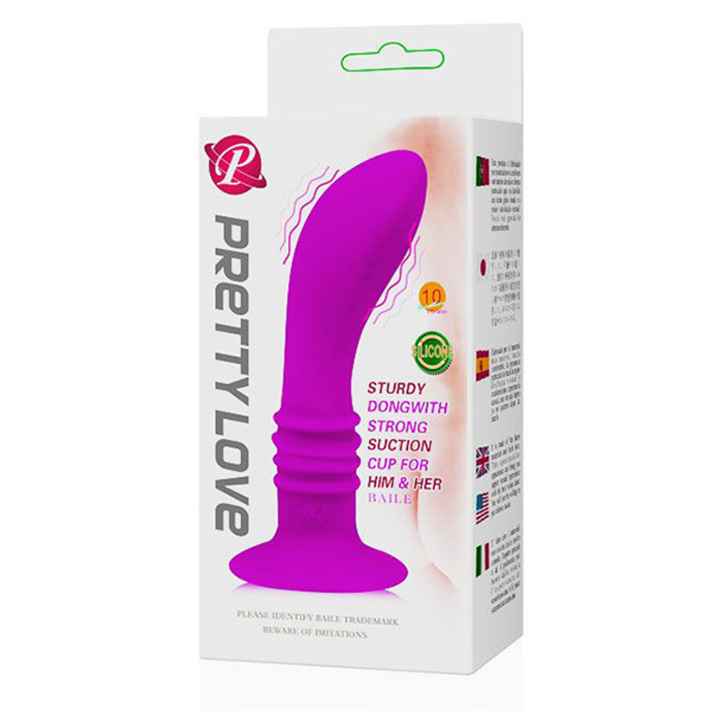Анальный вибростимулятор 12см на присоске Pretty Love Booty Passion BI-014161