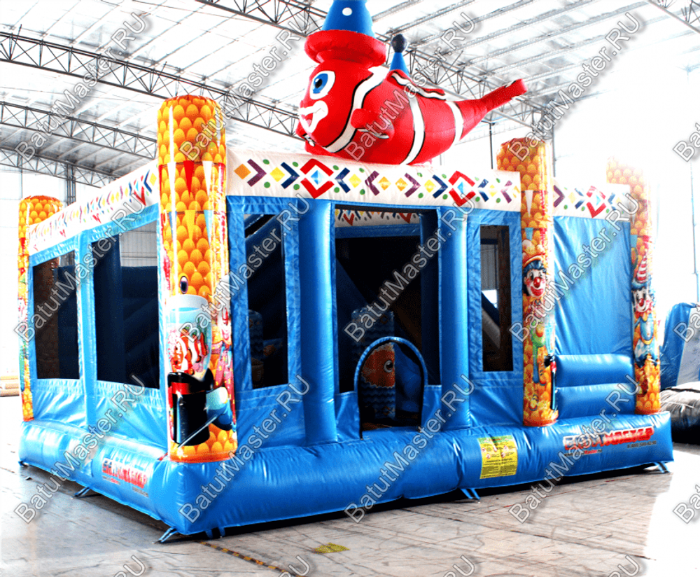 Коммерческий надувной батут "Рыбка-клоун" 5*5*5 м