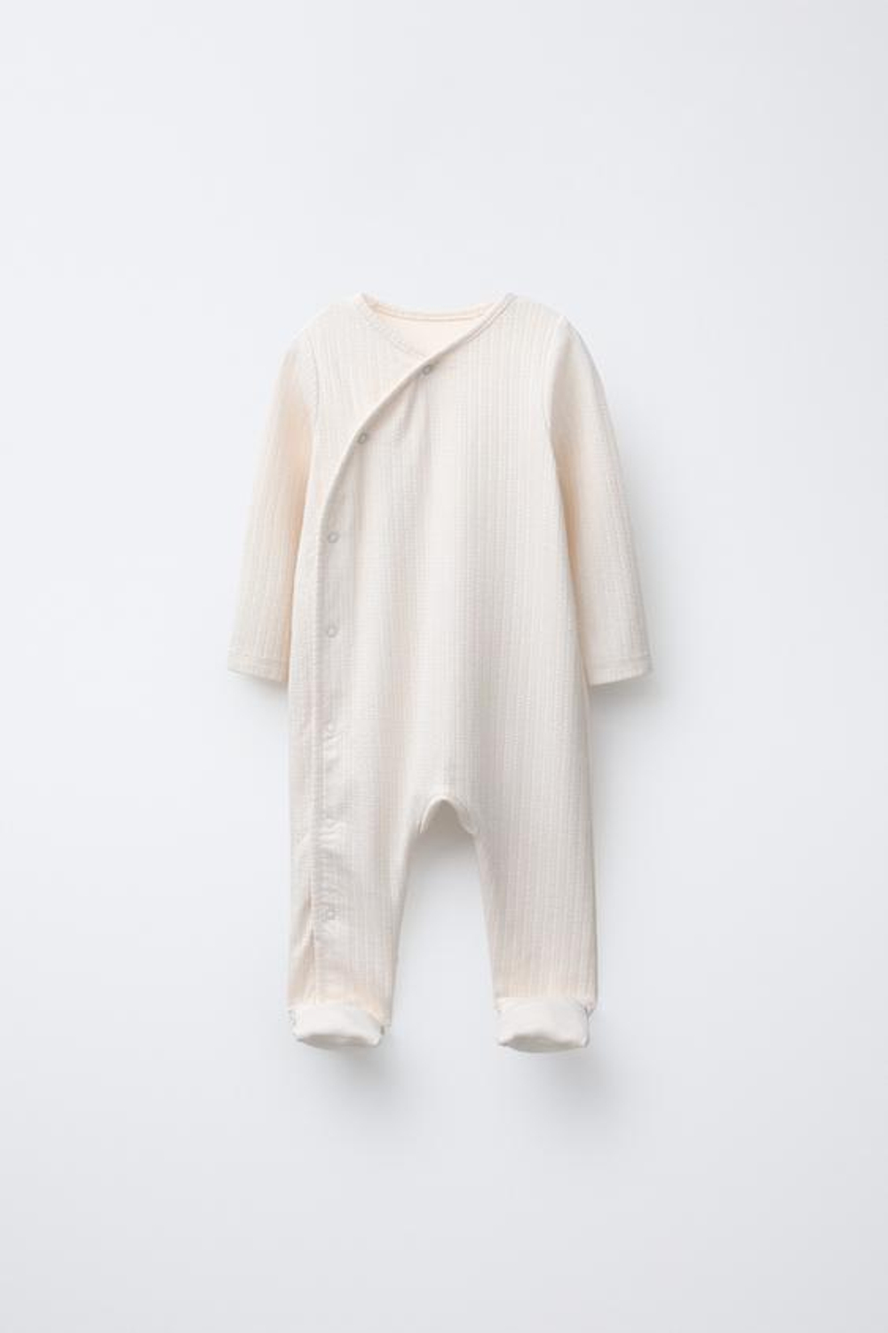 ZARA КОМБИНЕЗОН С РЕГУЛИРУЕМЫМИ ШТАНИНАМИ И V-ОБРАЗНЫМ ВЫРЕЗОМ, ЭКРЮ