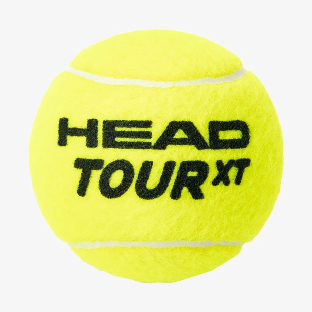 Мяч теннисный HEAD Tour XT 4B, 570824, уп.4 шт,одобр.ITF,сукно,нат.резина,желтый