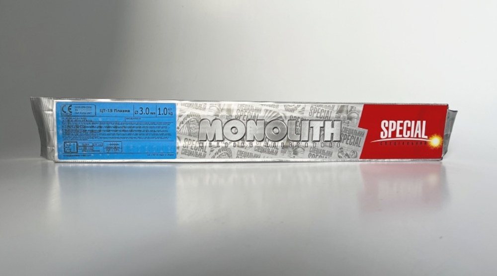 Электроды сварочные ЦТ-15 Плазма ТМ MOHOLITH д 3 мм: вакуум 1 кг