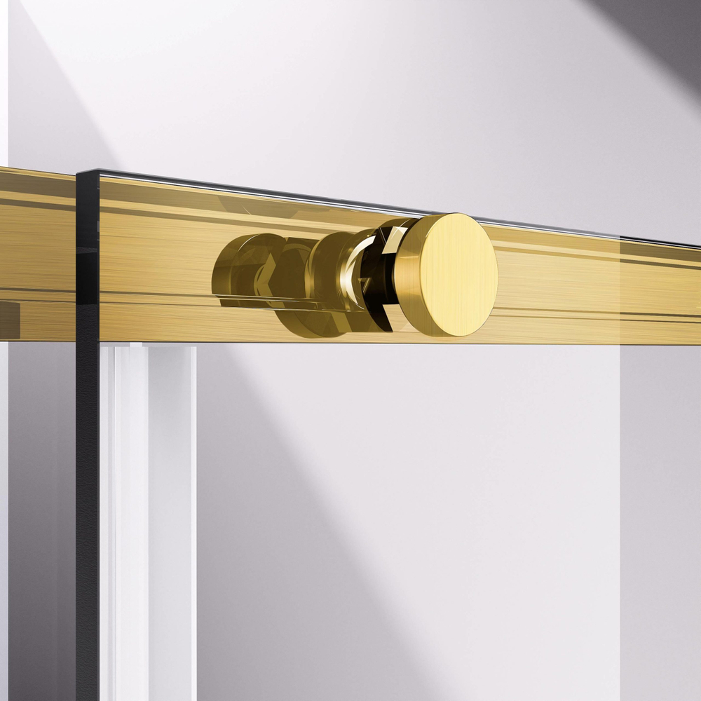 Душевая дверь Слим-Н (Slim-N) VDS-4SN130CLG, 1300, брашированное золото, стекло прозрачное