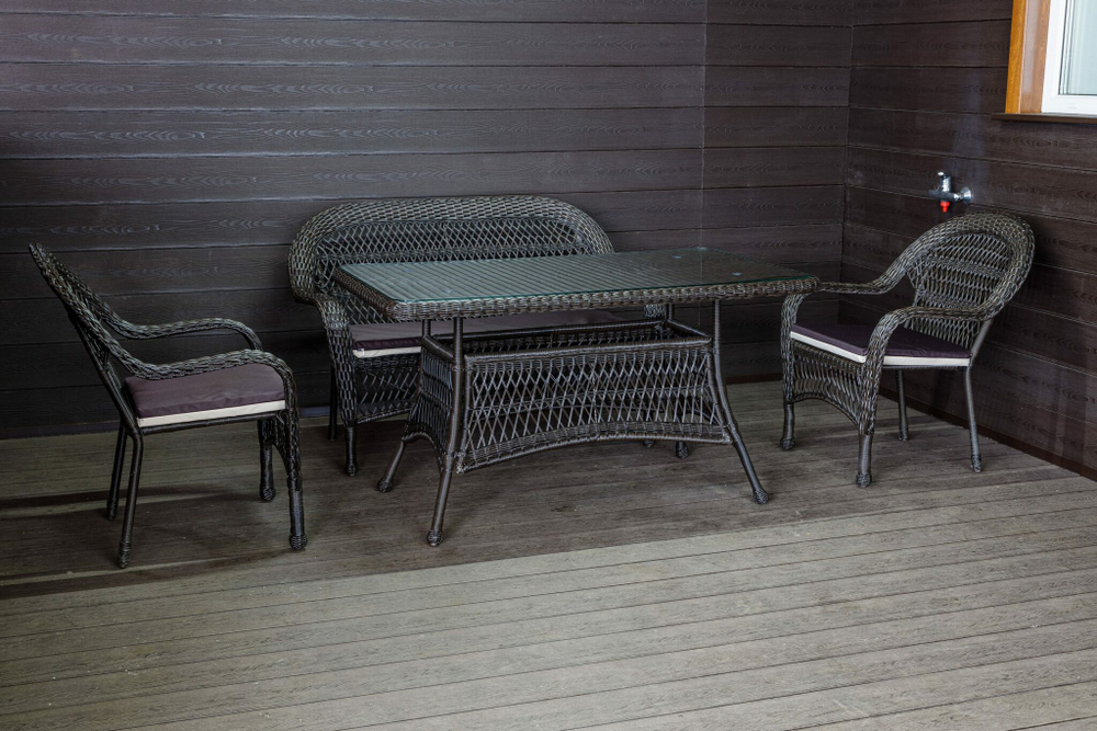 Садовый комплект из искусственного ротанга Мэдисон НЬЮ (Medison NEW) Lunch set с подушками на сиденье