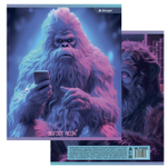 Тетрадь 48л., А5, клетка, Alingar "Big foot, Neon", скрепка, мелованный картон (стандарт), блок офсет, 4 дизайна в пленке т/у