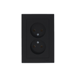 Systeme Electric AtlasDesign Карбон Розетка б/з двойная, 16А, в сборе