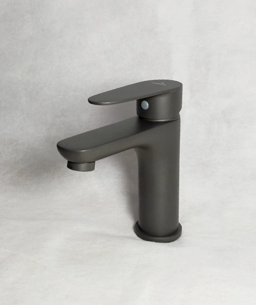 Смеситель Sanday умывальник,латунь,темно-серый графит,картридж D35,гайка 34866-26