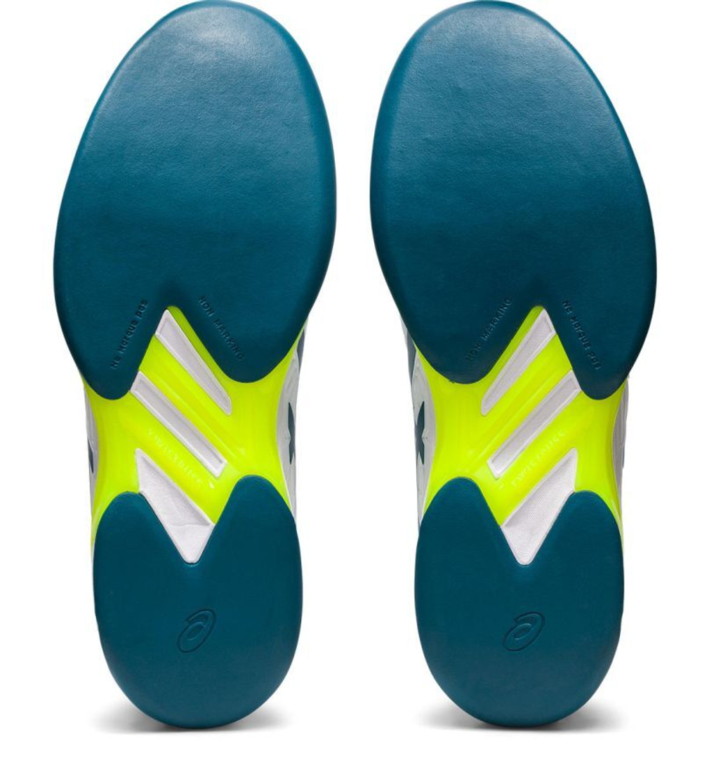 Мужские кроссовки теннисные Asics Solution Speed FF 2 Indoor - white/restful teal