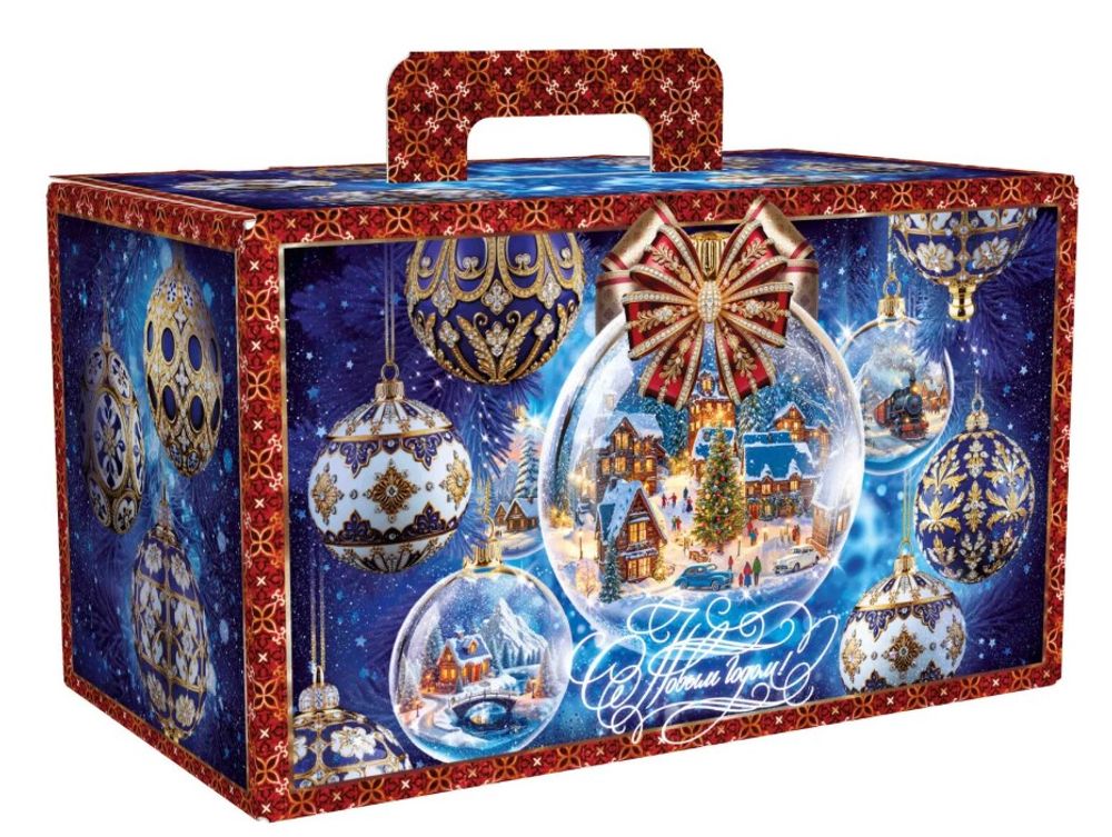 Подарочная коробка для конфет "Фаберже" 1000гр (1/60шт)
