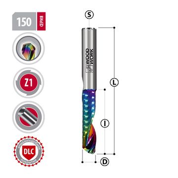 Фреза спиральная UpCut DLC покрытие 6х50/12х6 Z=1 150.1250.06