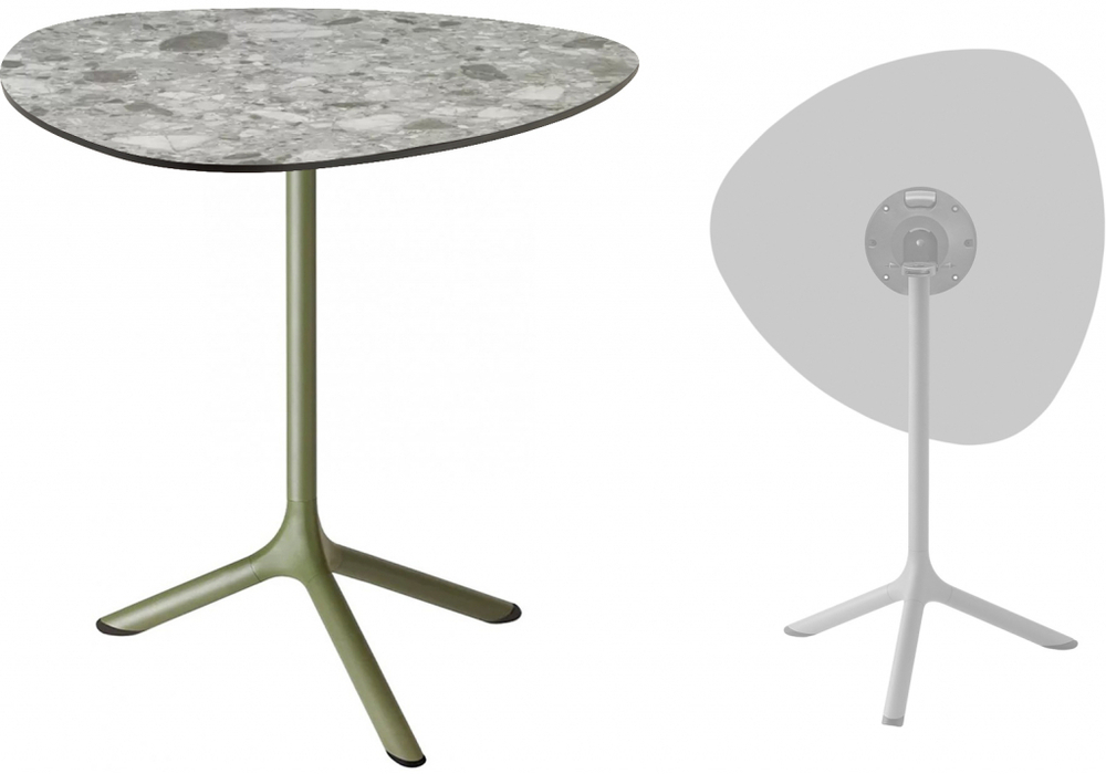 Стол ламинированный обеденный складной Scab Design Tripe Folding, оливковый, зернистый