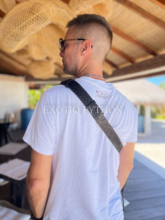 Поясная сумка из кожи питона BG-477