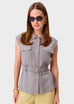 Блуза с поясом BULMER