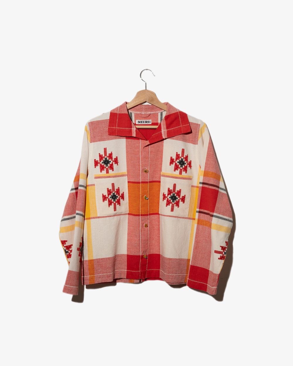 Рубашка Soeurs с подсолнухом красная