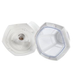 Садово-парковый светильник ЭРА «Дели 3» НБУ 07-60-004-Б белый 6-гранный настенный IP44 Е27 max60Вт