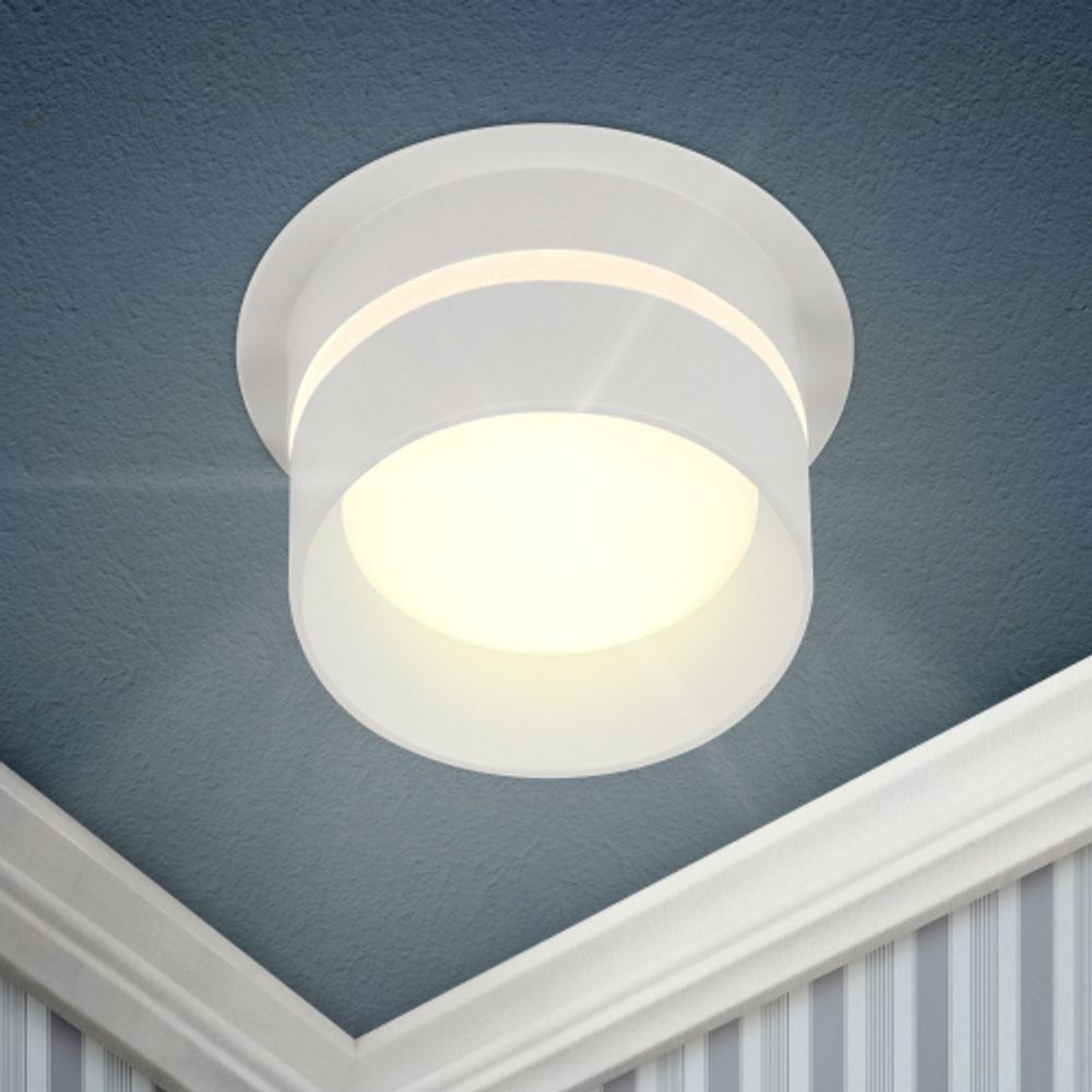 Встраиваемый светильник декоративный ЭРА DK93 WH MR16/GU5.3 белый | Декоративные встраиваемые светильники