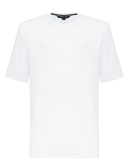 Футболка со съемными подплечниками белая