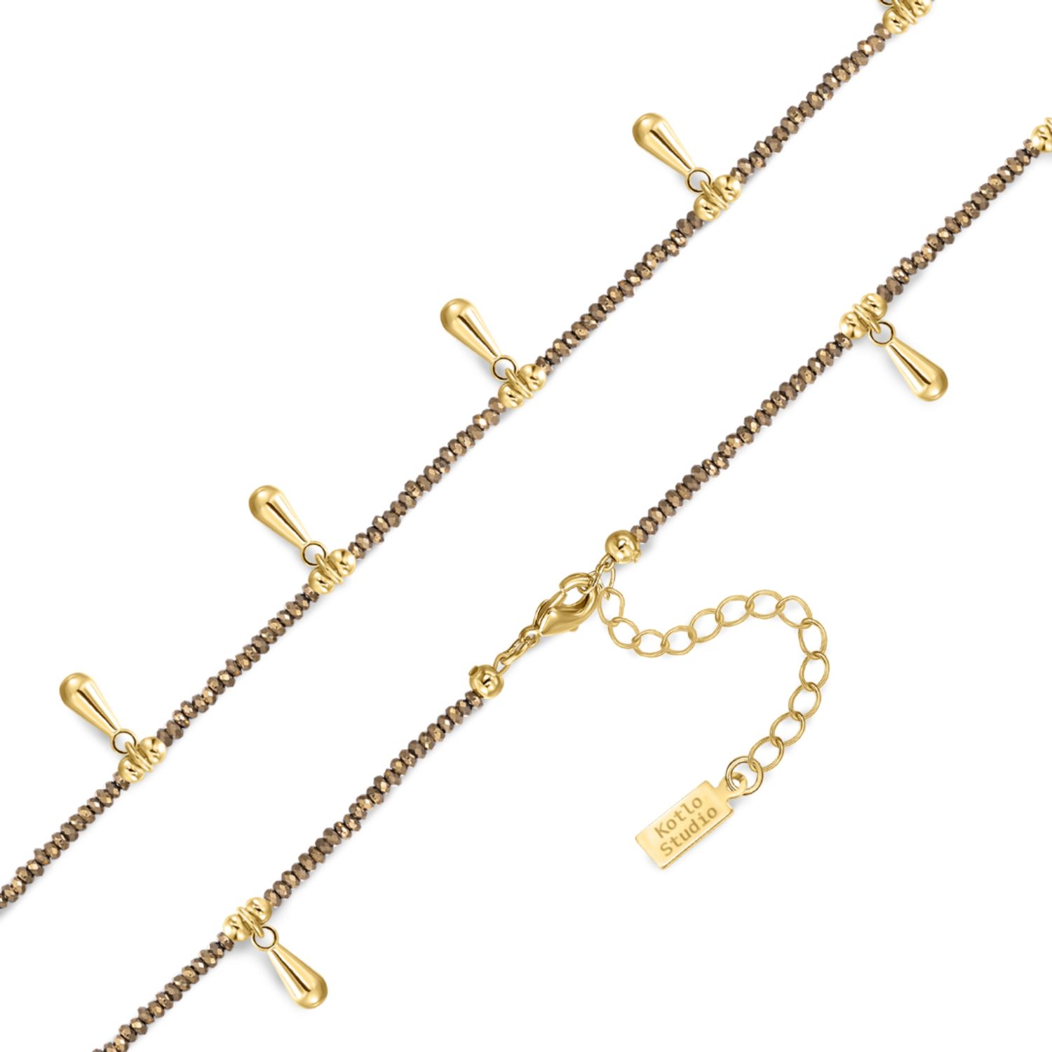 Колье Shiny Drops Gold Necklace