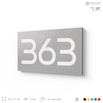 Номер на дверь 363, табличка на дверь для офиса, квартиры, кабинета, аудитории, склада, серая 120х70 мм, Айдентика Технолоджи