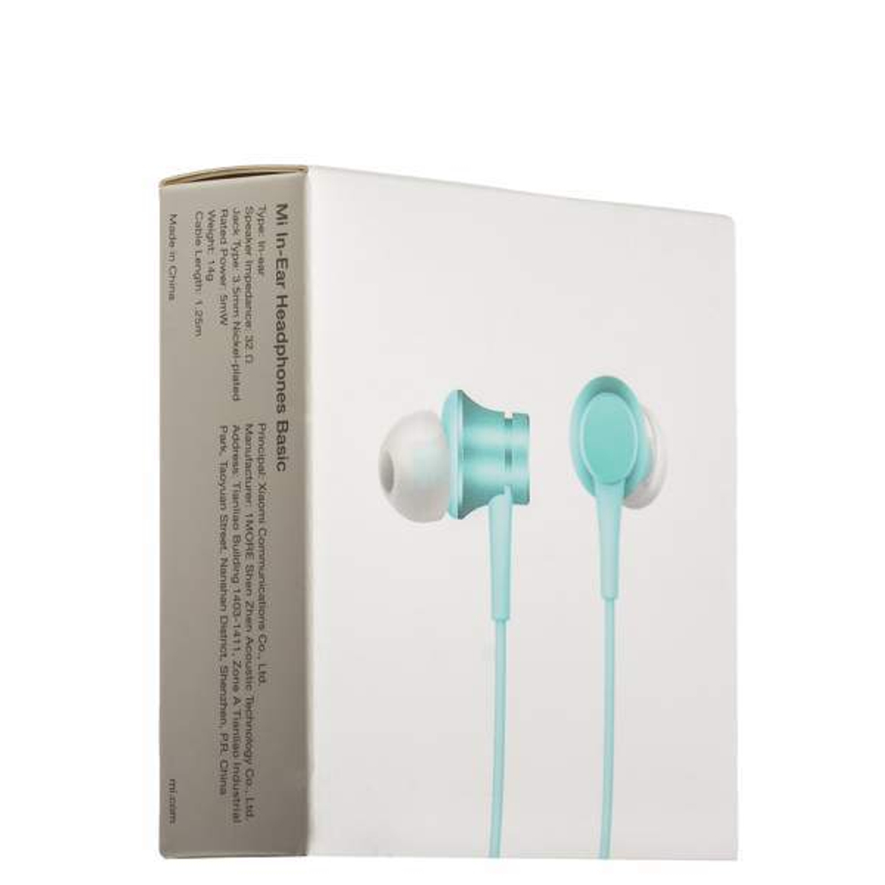 Наушники Xiaomi Mi Refreshed Piston Earphone (Pure version) с микрофоном (ZBW4358TY) Blue Голубые ORIGINAL