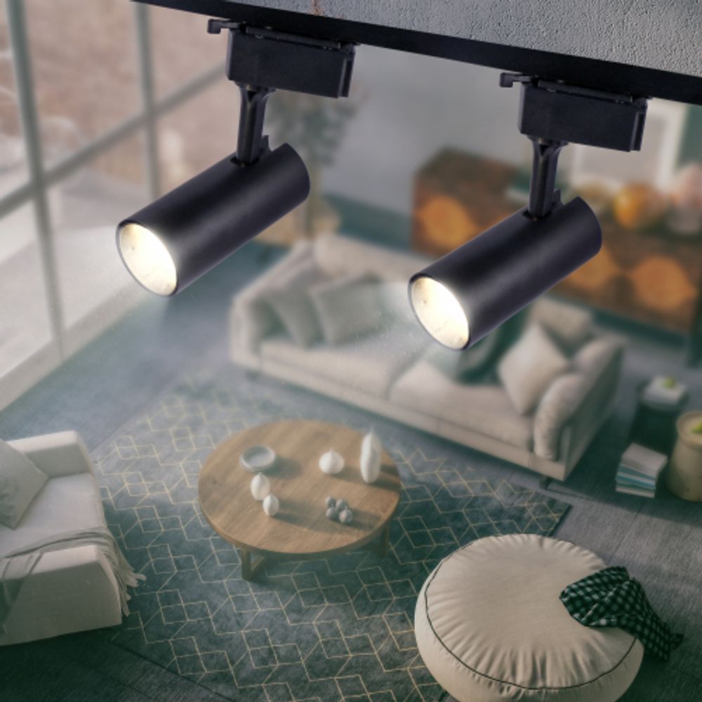 Трековый светильник однофазный ЭРА TR5-1040 BK светодиодный 10Вт 4000К черный | Однофазные светильники LED