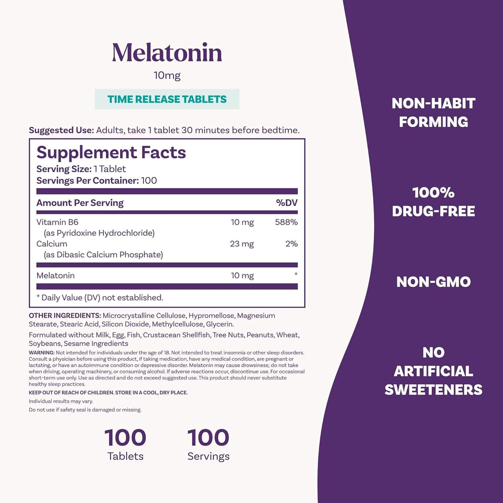Антиоксидант Natrol Melatonin 10 мг 100 таблеток