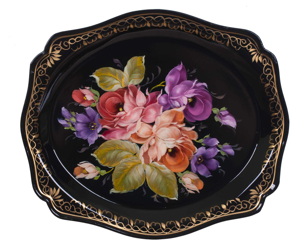 Zhostovo metal tray A3D10052023004