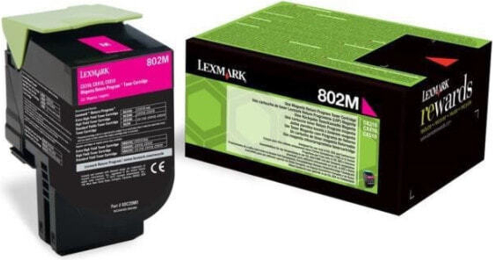 Картридж тонерный Lexmark 802M 80C20M0 Magenta