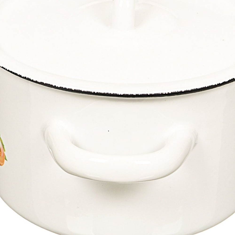 Кастрюля сталь, эмал, 1.5 л, с крыш, СтальЭмаль, 1с15с/1, в асс, индукц