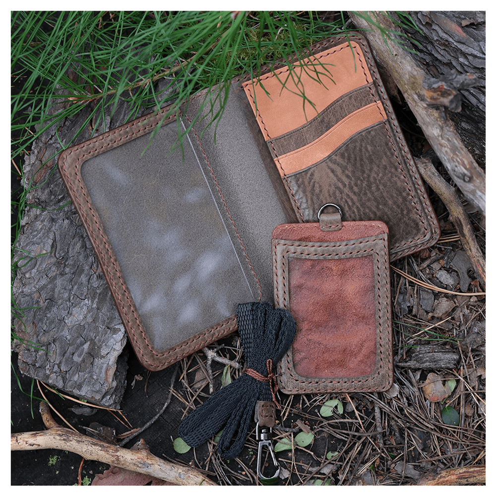 Кожаная обложка для военного билета и картхолдер «Страж - Боевое Сердце»