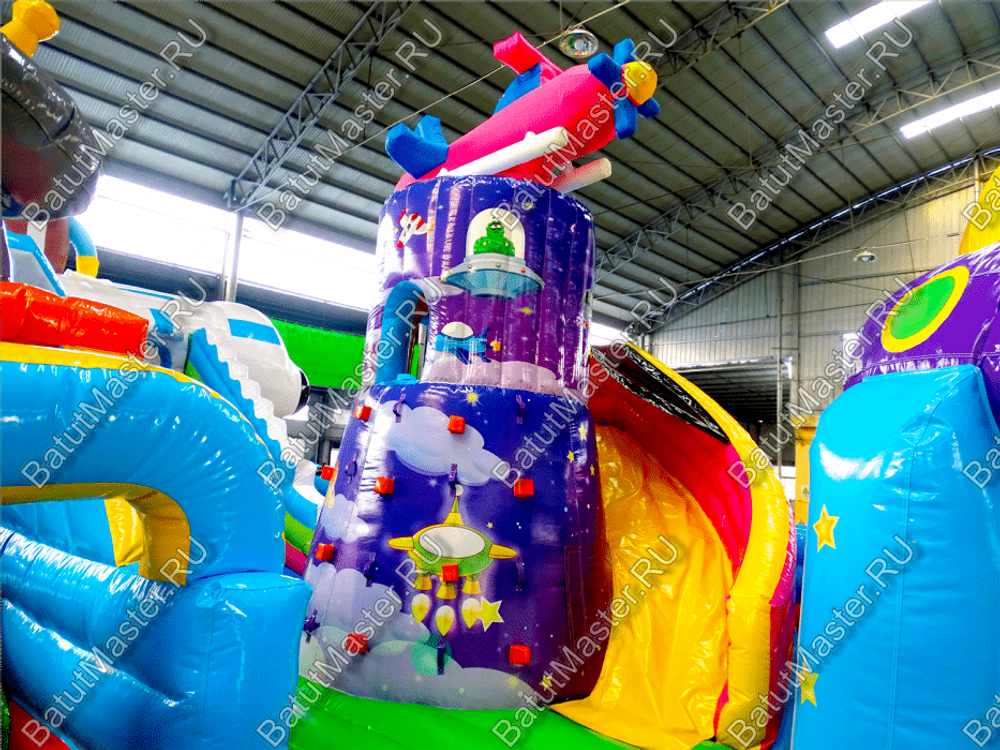 Коммерческий батут "Космические зверята" 14*7*6 м