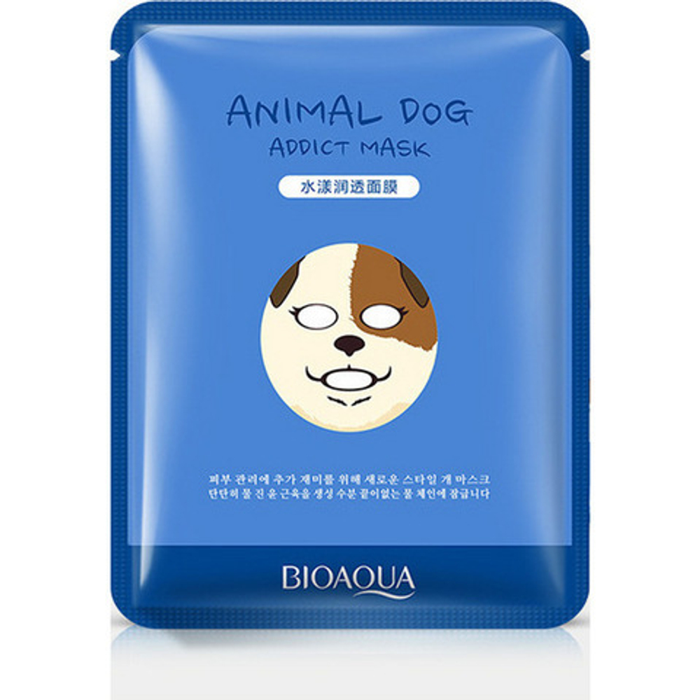 Маска для лица тканевая Bioaqua Animal Dog Addict (Собака) увлажняющая, 30 г