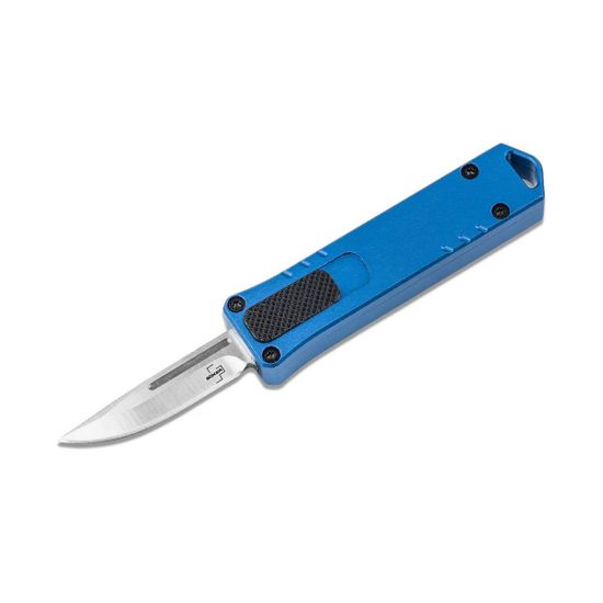 Автоматический нож Boker 01BO971 Micro USB OTF Blue клинок из стали D2, рукоять Анодированный алюминиевый сплав (6061 T-6 Aluminium)