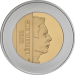 ЛЮКСЕМБУРГ, 2022, 5 ЕВРО [БИМЕТАЛЛ: СЕРЕБРО + NORDIC GOLD]