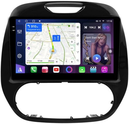 Магнитола для Renault Kaptur 2016+ - FarCar BM733M монитор 9.5" QLED на Android 14, TS10, 4+32Гб, CarPlay, 4G SIM-слот