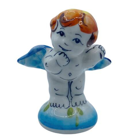 Фигурка Амур цветная гжель