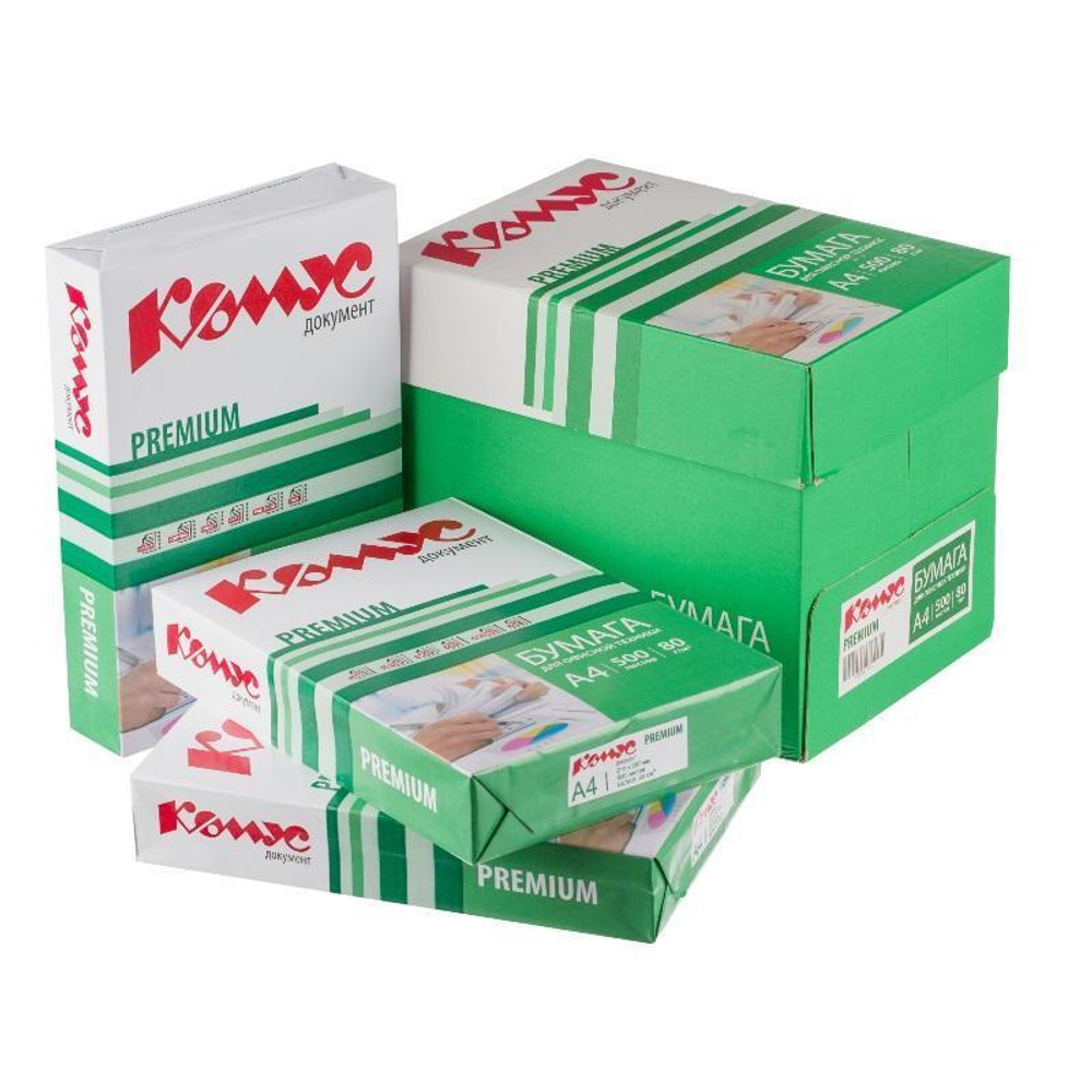 Бумага для офисной техники Комус Документ Premium (А4, марка A, 80 г/кв.м, 500 листов)