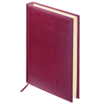Ежедневник недатированный МАЛЫЙ ФОРМАТ (100х150 мм) А6, BRAUBERG "Imperial", под гладкую кожу, 160 л., бордовый, 123466