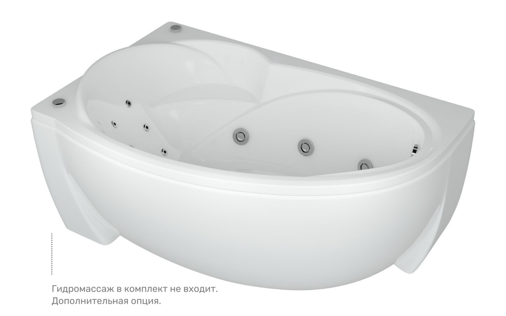 Акриловая ванна Aquatek (Акватек) Бетта 160x97 L, с каркасом и сливом-переливом