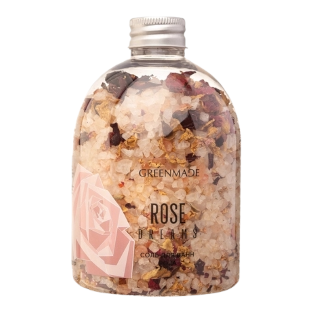 Соль для ванн с розой Rose dreams, 500гр (Greenmade)