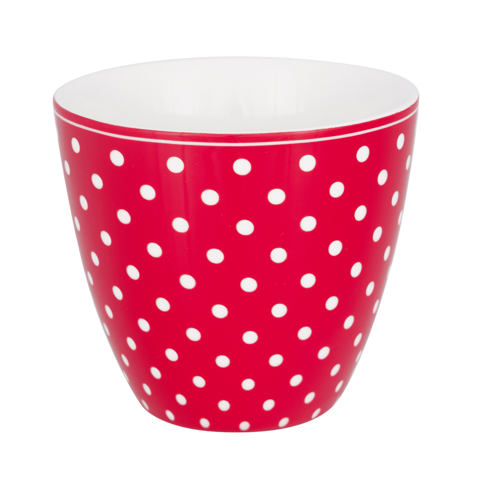 Чашка для латте Dotty red/ красная в белый горох