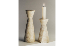 Zara Home Подсвечник из мрамора, цвет бежевый, 14 см